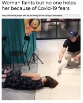 【海外発！Breaking News】「誰も助けない」マスクをした女性が床に倒れるも人々が傍観するだけの動画に物議（シンガポール）＜動画あり＞