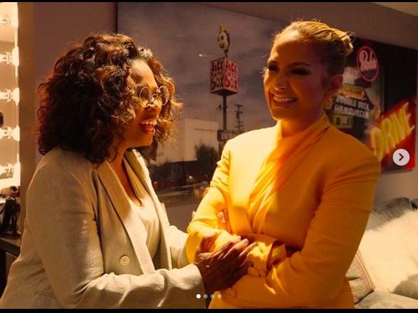 オプラ・ウィンフリーに本音を語ったジェニファー・ロペス（画像は『Jennifer Lopez　2020年2月29日付Instagram「Such a great time with ＠Oprah!」』のスクリーンショット）