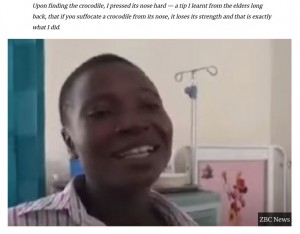 【海外発！Breaking News】息子を救うため、人食いワニの鼻に指を突っ込んで格闘した母親（ジンバブエ）