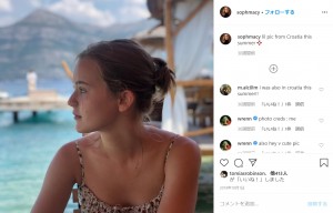 女優としても活躍するフェリシティ・ハフマンの長女ソフィアさん（画像は『Sophia Macy　2019年10月1日付Instagram「lil pic from Croatia this summer」』のスクリーンショット）