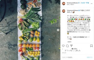 吉川ひなの、1週間分の野菜や果物（画像は『HINANO　2020年4月25日付Instagram「今週もこの日が来ました」』のスクリーンショット）