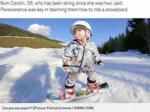 【海外発！Breaking News】1歳のスノーボーダー、オーストリア・アルプスで華麗な滑りを披露＜動画あり＞