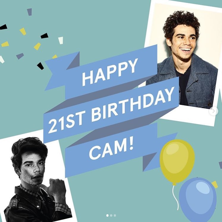 21回目の誕生日を迎えるはずだったキャメロン・ボイス（画像は『The Cameron Boyce Foundation　2020年5月28日付Instagram「Happy 21st Birthday Cam」』のスクリーンショット）
