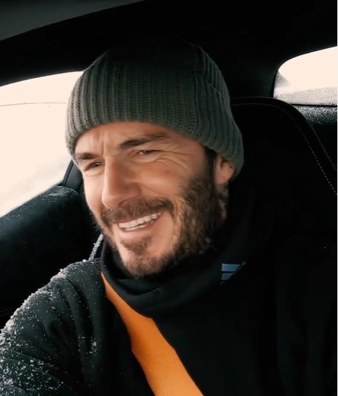 高級車のコレクションでも有名なデヴィッド・ベッカム（画像は『David Beckham　2020年2月10日付Instagram「So much fun ice driving in Finland this weekend …」』のスクリーンショット）
