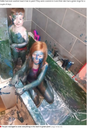 【海外発！Breaking News】風呂場で子供達を遊ばせた母親「完璧なアイディア」のはずがバスタブが真緑に（英）