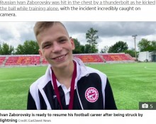 【海外発！Breaking News】雷の直撃を受けた16歳サッカー選手、奇跡的に助かる（露）＜動画あり＞