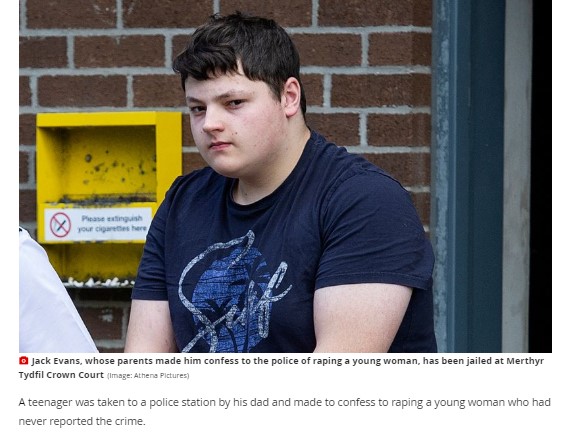 父親に説得され罪を自白した18歳、裁判所に出廷（画像は『WalesOnline　2020年6月29日付「Teenager jailed after his dad made him confess to raping a young woman」（Image: Athena Pictures）』のスクリーンショット）