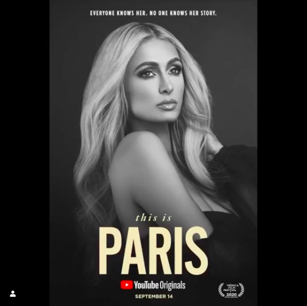 “お気楽お嬢様セレブ”のイメージから一転、ダークな過去を告白したパリス・ヒルトン（画像は『Paris Hilton　2020年8月19日付Instagram「Loving my new ＃ThisIsParis billboard art work」』のスクリーンショット）