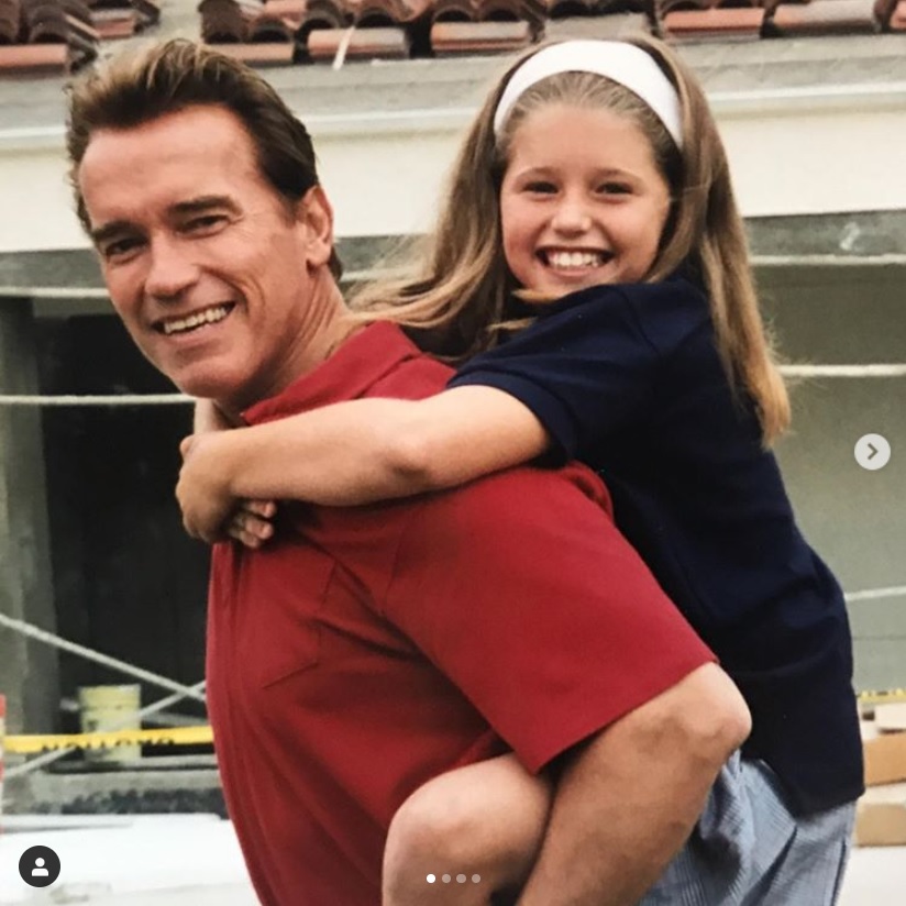 誕生日当日は父アーノルドの懐かしい写真を公開したキャサリンさん（画像は『Katherine Schwarzenegger　2020年7月30日付Instagram「Happy birthday daddy!!」』のスクリーンショット）