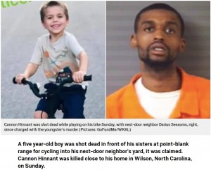 【海外発！Breaking News】自転車に乗って遊んでいた5歳児、隣人の庭に入った途端射殺される（米）