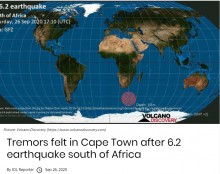 【海外発！Breaking News】南アフリカ沖合でマグニチュード6.2の地震　西ケープ州では51年ぶりの揺れを観測