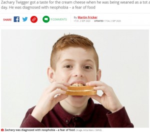 【海外発！Breaking News】8年以上もチーズサンドしか食べられなかった10歳少年、催眠療法で食物恐怖症を克服（英）
