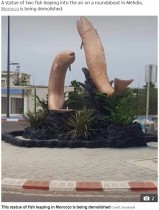 【海外発！Breaking News】完成間近だった魚の彫像　「卑猥だ」と苦情が相次ぎ取り壊される（モロッコ）