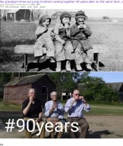 【海外発！Breaking News】昔の写真を再現してみた！　90年後から28年後まで、それぞれの人生の変化にホッコリ