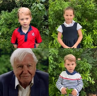 デヴィッド・アッテンボロー卿に質問するウィリアム王子夫妻の子供達（画像は『Duke and Duchess of Cambridge　2020年10月3日付Instagram「Ask David Attenborough」』のスクリーンショット）