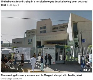 【海外発！Breaking News】死産の新生児、6時間後に遺体安置所で泣き声あげる　医師の誤診か（メキシコ）＜動画あり＞