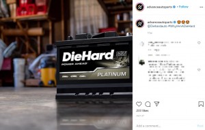 「ダイ・ハード」という商品名の自動車バッテリー（画像は『Advance Auto Parts　2020年7月27日付Instagram「＠Diehardauto ＃WhyIAmADieHard」』のスクリーンショット）