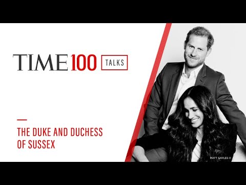 「TIME 100 Talks」に出演したヘンリー王子とメーガン妃（画像は『TIME　2020年10月20日公開 YouTube「Prince Harry and Meghan Markle | TIME100 Talks」』のサムネイル）