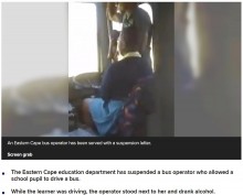 【海外発！Breaking News】通学バスのドライバー、生徒に運転を任せてその横で飲酒（南ア）＜動画あり＞