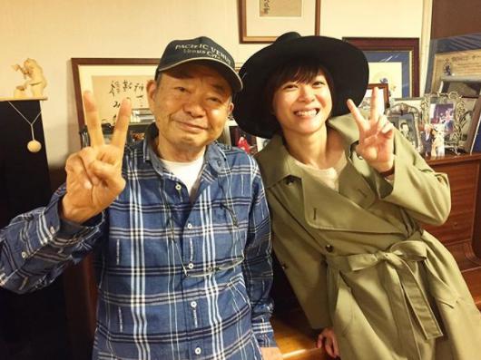 和田誠さんと上野樹里（画像は『上野樹里　2019年10月11日付Instagram「誠さん。」』のスクリーンショット）