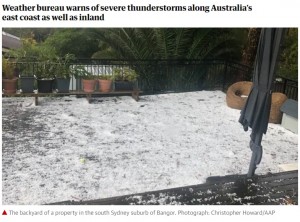 【海外発！Breaking News】テニスボールサイズの雹（ひょう）が降りかかる　「命を脅かすこれまでにない暴風雨」と緊急速報も（豪）