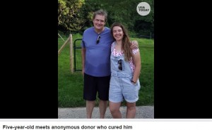 血液のがんで骨髄移植を受けたジェシカさんの義父（画像は『Humankind  2020年11月2日付Facebook「Five-year-old meets anonymous donor who cured him」』のスクリーンショット）
