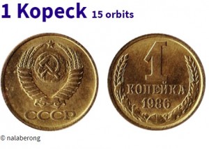 旧ソビエト連邦で使用されていた1コペイカ硬貨（画像は『Numista　「1 Kopeck 15 orbits」（（C）nalaberong）』のスクリーンショット）