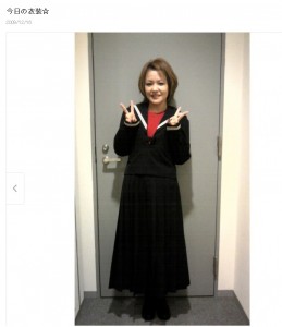 11年前にもセーラー服姿を披露した中澤裕子（画像は『中澤裕子　2009年12月16日付オフィシャルブログ「今日の衣装☆」』のスクリーンショット）