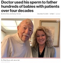 【海外発！Breaking News】40年以上も不妊治療の患者に精子を提供した104歳の元医師、遺伝子を受け継ぐ子供は数百人か（米）