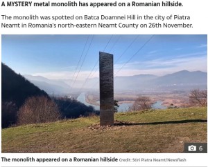 【海外発！Breaking News】ルーマニアで発見された新たなモノリス、米ユタ州で消えたものとは別物　“移動説”虚しく＜動画あり＞