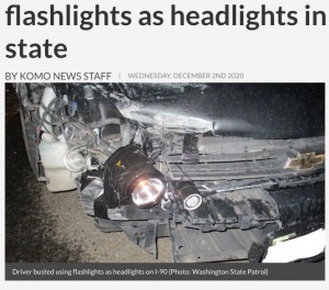【海外発！Breaking News】ヘッドライト部分に懐中電灯が取り付けられた車　SNS上では「みんなやってるけど」（米）