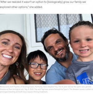【海外発！Breaking News】6歳息子と同じ病気の9歳男児を養子にした夫婦「これは運命。かけがえのない家族に」（米）＜動画あり＞