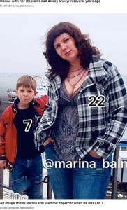 ウラジミールさんが7歳の時に出会ったというマリナさん（画像は『The Sun　2021年1月17日付「KEEPING IT IN THE FAMILY Blogger, 35, gives birth to 21-year-old stepson’s baby after leaving his dad, 45, for him」（Credit: ＠marina_balmasheva）』のスクリーンショット）