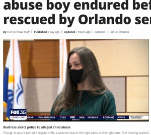 機転を利かせて男児を救ったフラビアニさん（画像は『FOX 35 Orlando　2021年1月15日付「‘It was torture’ Police describe abuse boy endured before being rescued by Orlando server」』のスクリーンショット）
