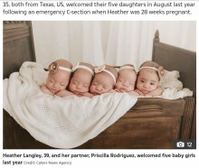 【海外発！Breaking News】全員女児の五つ子が誕生　アメリカ史上2例目のレアケースに「これ以上幸せなことはない」（米）