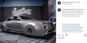 ジャスティンのために改造したロールス・ロイス（画像は『West Coast Customs　2021年2月6日付Instagram「The attention to detail in this car also translates into the Interior.」』のスクリーンショット）