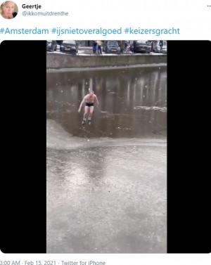 【海外発！Breaking News】凍結した運河でアイススケートをした男性に痛い悲劇（オランダ）＜動画あり＞