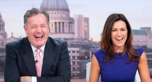 『Good Morning Britain』の司会を務めるピアース・モーガンとスザンナ・リード（画像は『Piers Morgan　2021年3月2日付Instagram「BREAKING: Good Morning Britain ＠gmb had its highest ever ratings yesterday.」』のスクリーンショット）