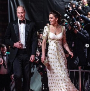 2020年の授賞式に出席したウィリアム王子夫妻（画像は『Duke and Duchess of Cambridge　2020年2月3日付Instagram「This evening, The Duke and Duchess of Cambridge attended the ＠bafta Awards」』のスクリーンショット）