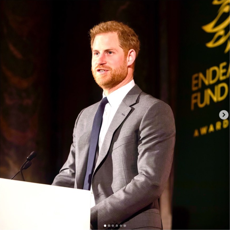 最愛の祖父の死を受け、1年以上ぶりに帰郷すると見られるヘンリー王子（画像は『The Duke and Duchess of Sussex　2019年12月9日付Instagram「Spotlight on: Endeavour Fund」』のスクリーンショット）