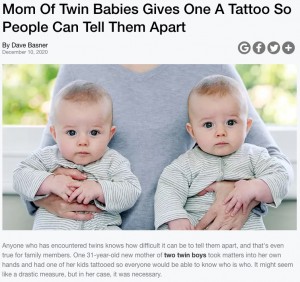 【海外発！Breaking News】タトゥーを目印や迷子札代わりに　子供の腕に母親の携帯電話番号を彫り入れたケースには賛否