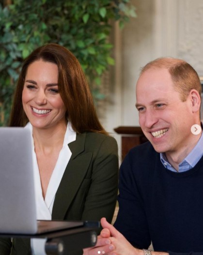イースターを記念してユニークな動画を公開したウィリアム王子夫妻（画像は『Duke and Duchess of Cambridge　2021年2月27日付Instagram「It was great to hear from Shivali and Fiona」』のスクリーンショット）