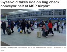 【海外発！Breaking News】空港のベルトコンベアに乗ってしまった9歳男児　引き込まれる直前で間一髪脱出（米）＜動画あり＞