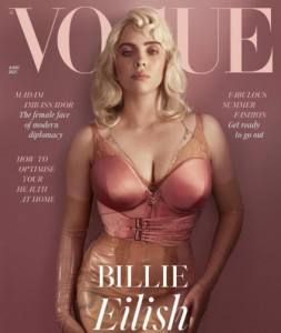 英版『VOGUE』の表紙を飾ったビリー（画像は『British Vogue　2021年5月2日付Instagram「For ＃BritishVogue’s June issue, cover star ＠BillieEilish wanted nothing short of a transformation.」』のスクリーンショット）