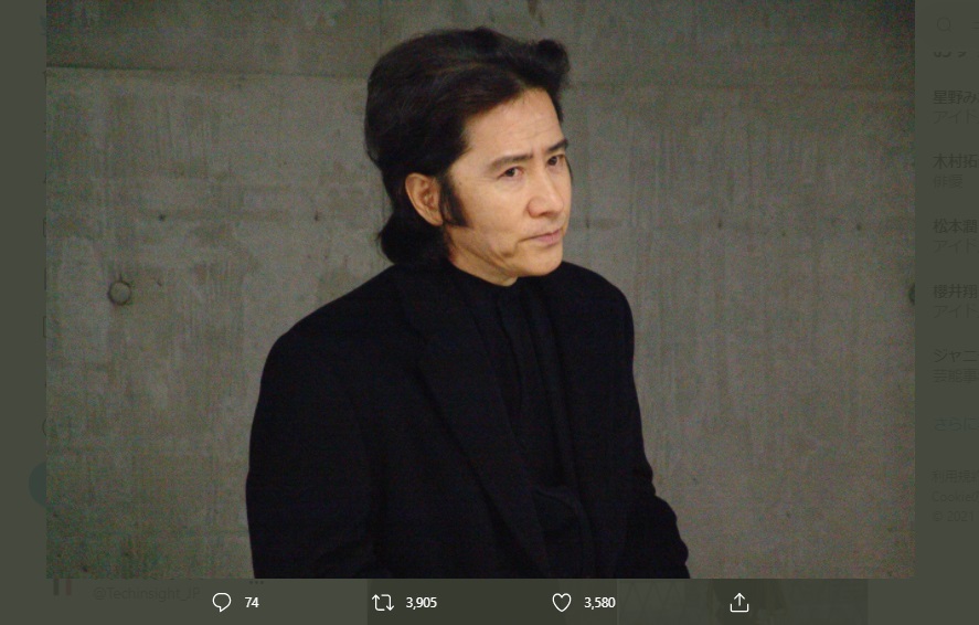 長年にわたり古畑任三郎を演じた田村正和さん（画像は『フジテレビ　2021年5月19日付Twitter「4月3日に亡くなられた田村正和さんをしのび、『 ＃古畑任三郎 』を放送いたします。」』のスクリーンショット）