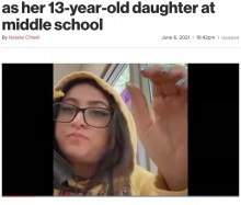 【海外発！Breaking News】13歳娘に扮して学校で一日を過ごした母親　逮捕されるも「セキュリティを確認したかった」（米）＜動画あり＞