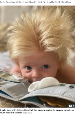 【海外発！Breaking News】フサフサでブロンド髪の赤ちゃん、ボリス・ジョンソン首相にそっくりと大注目（英）