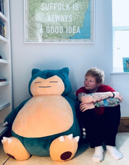 TikTokと大型契約を結んだエド・シーラン（画像は『Ed Sheeran　2021年5月20日付Instagram「Snorlax knows what’s up」』のスクリーンショット）
