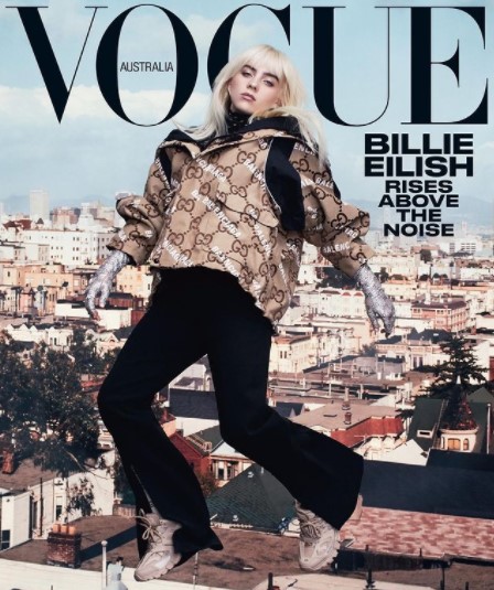 豪版『VOGUE』8月号の表紙を飾ったビリー（画像は『Vogue Australia　2021年7月16日付Instagram「＃BillieEilish is our August cover star!」』のスクリーンショット）