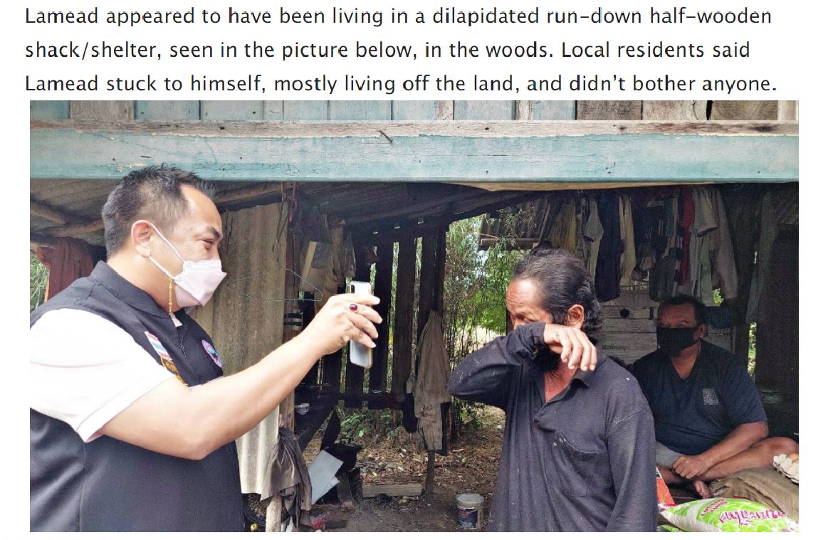 親族とテレビ電話で再会した男性（画像は『The Pattaya News　2021年8月1日付「Man rescued from well in Sattahip turns out to have been missing for fifteen years after family recognizes him online」』のスクリーンショット）